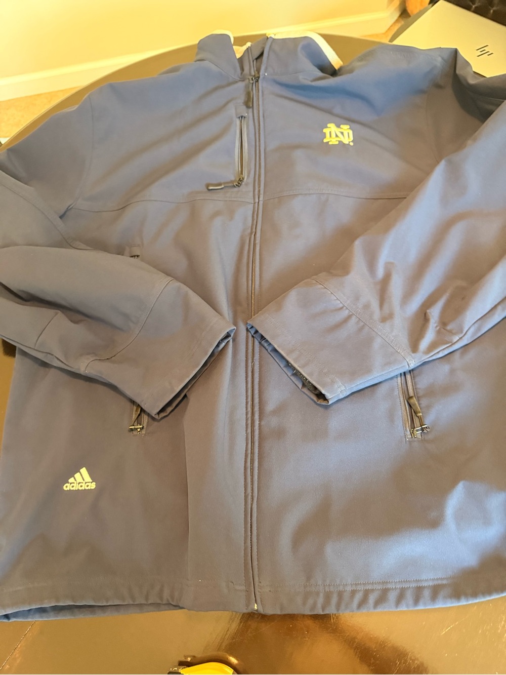Adidas Notre Dame Fighting Irish Full Zip Jacket Navy NCAA